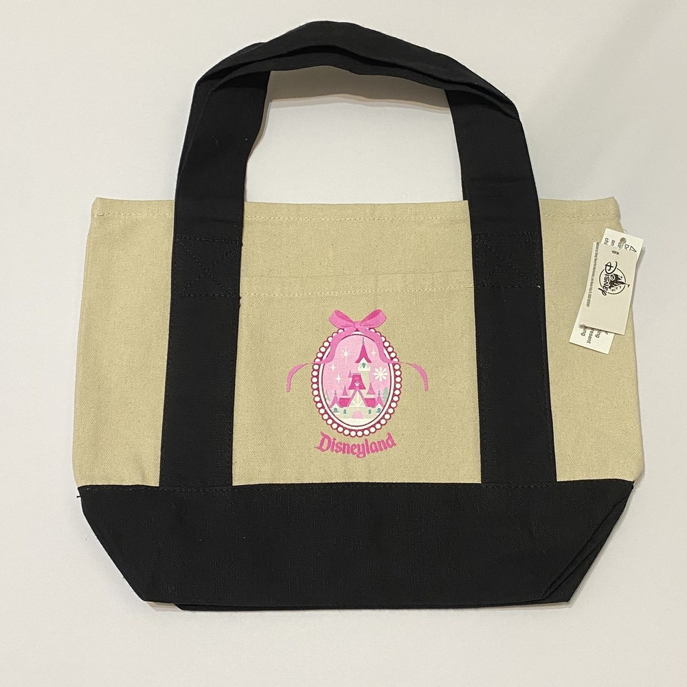 2025 Disneyland Disney Parks Castle Ribbon Bow Canvas Tote‎ NWT